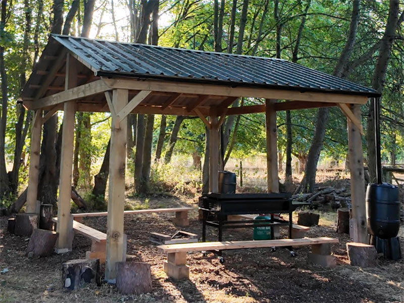 Outdoor canopy at YMCA Living Springs