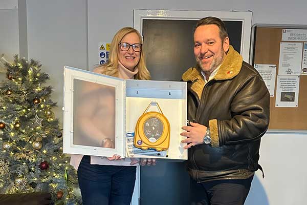 Albert Jagger company donated a defibrilator to YMCA Walsall Housing